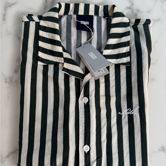 Kith Striped Thompson Camp Shirt in Agate - Size Large - Picture 11 of 12